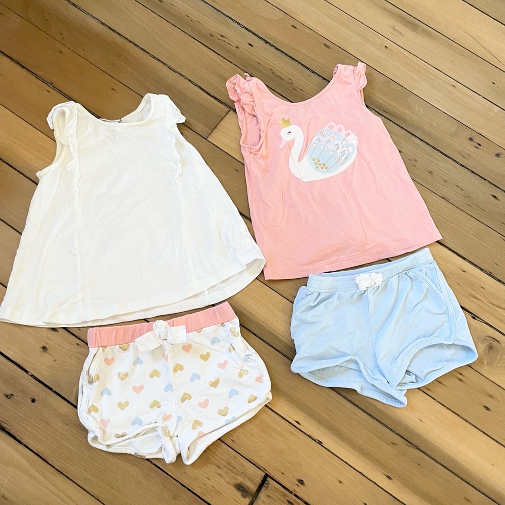 4 Piece Swan Short Set